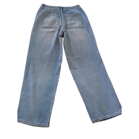 Universal Thread Relaxed Baggy 100% Cotton Straight Jeans 26 27 Light Distressed - Picture 3 of 16